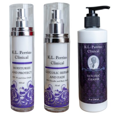 Exfoliation combo Repair and fade, Cleanse and moisturize and protect